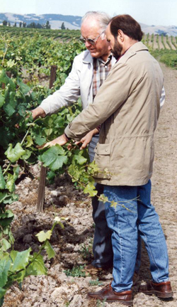 Andy and Louis Martini at Las Amigas Vineyard