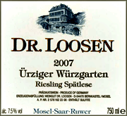 Dr_Loosen_2007_Urziger_Wurzgarten_Spatlese_Riesling