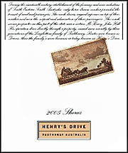 Henrys Drive 2005 Shiraz 