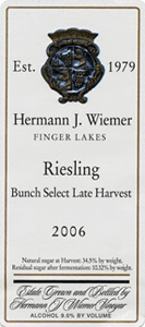 2006 Hermann Wiemer Bunch Select Late Harvest Riesling