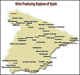 Spain Wine Map