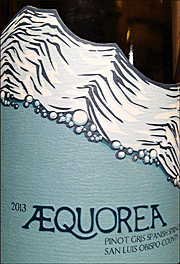 Aequorea 2013 Spanish Springs Vineyard Pinot Gris