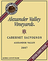 Alexander Valley Vineyards 2007 Cabernet