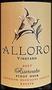 Alloro 2017 Riservata Pinot Noir