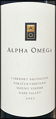 Alpha Omega 2023 Paratus Vineyard Cabernet Sauvignon