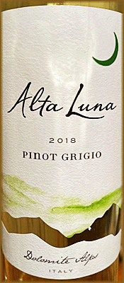 Alta Luna 2018 Pinot Grigio