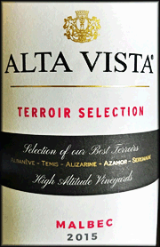 Alta Vista 2015 Terroir Selection Malbec