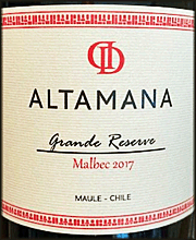 Altamana 2017 Grande Reserve Malbec