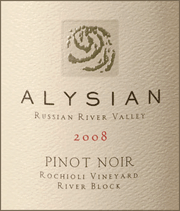 Alysian 2008 Rochioli Vineyard River Block Pinot Noir