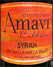 Amavi 2017 Les Collines Syrah