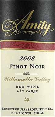 Amity 2008 Pinot Noir