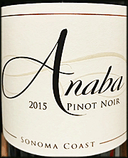 Anaba 2015 Sonoma Coast Pinot Noir