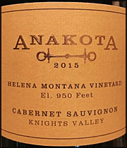 Anakota 2015 Helena Montana Cabernet Sauvignon