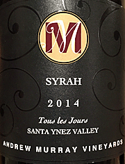 Andrew Murray 2014 Tous les Jours Syrah