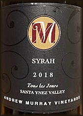 Andrew Murray 2018 Tous Les Jours Syrah