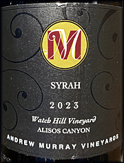 Andrew Murray 2023 Watch Hill Syrah