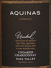 Aquinas 2011 Unoaked Chardonnay