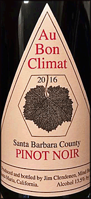 Au Bon Climat 2016 Santa Barbara Country Pinot Noir