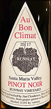 Au Bon Climat 2017 Runway Vineyard Pinot Noir