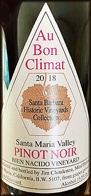 Au Bon Climat 2018 Bien Nacido Pinot Noir