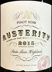 Austerity 2015 Pinot Noir