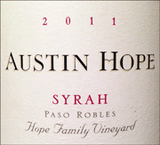 Austin Hope 2011 Hope Family Syrah