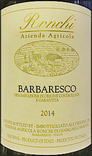 Azienda Agricola Ronchi 2014 Ronchi Barbaresco