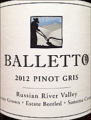 Balletto 2012 Pinot Gris