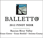 Balletto 2012 Russian River Pinot Noir