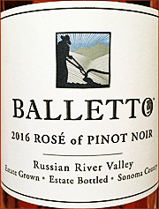 Balletto 2016 Rose of Pinot Noir