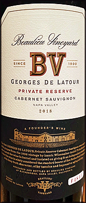 Beaulieu 2018 Georges de Latour Cabernet Sauvignon