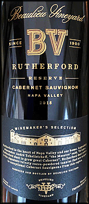 Beaulieu Vineyard 2018 Rutherford Reserve Cabernet Sauvignon