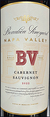 Beaulieu Vineyard 2022 Napa Valley Cabernet Sauvignon