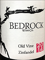 Bedrock 2014 Old Vine Zinfandel