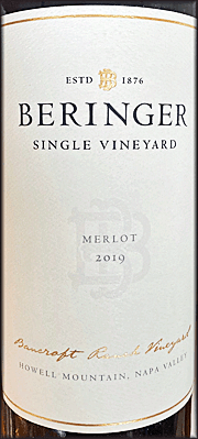 Beringer 2019 Bancroft Ranch Merlot