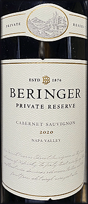 Beringer 2020 Private Reserve Cabernet Sauvignon