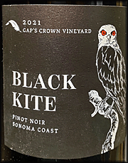 Ken's wine review of 2021 Black Kite Pinot Noir Gap's Crown Vineyard