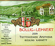 Bollig Lehnert 2009 Trittheimer Apotheke Kabinett Riesling