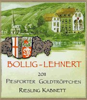 Bollig Lehnert 2011 Piesporter Goldtropfchen Kabinett Riesling
