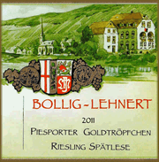 Bollig Lehnert 2011 Piesporter Goldtropfchen Spatlese Riesling