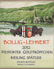 Bollig Lehnert 2012 Piesporter Goldtropfchen Spatlese Riesling