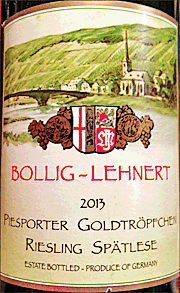Bollig Lehnert 2013 Piesporter Goldtropfchen Spatlese Riesling