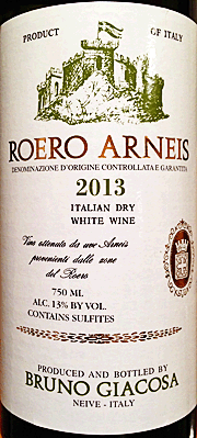 Bruno Giacosa 2013 Roero Arneis