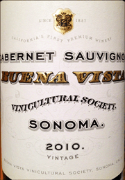 Buena Vista 2010 Sonoma Cabernet