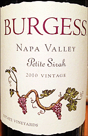 Burgess 2010 Petite Sirah