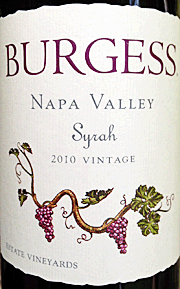 Burgess 2010 Syrah