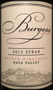 Burgess 2013 Syrah