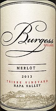 Burgess 2013 Merlot