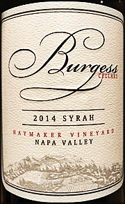 Burgess 2014 Haymaker Vineyard Syrah