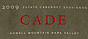 Cade 2009 Estate Howell Mountain Cabernet
